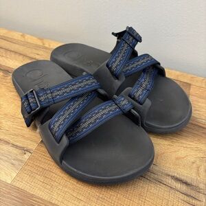 Chaco Chillos Slide Sandals Adjustable Straps Dark Blue Black Men’s